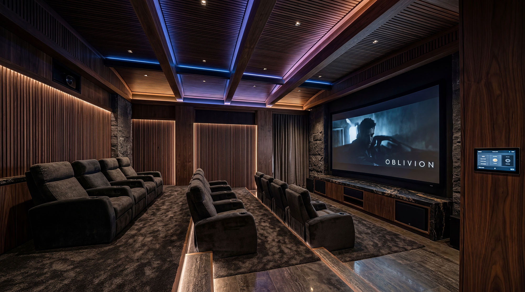 Detalle interior de sala premium